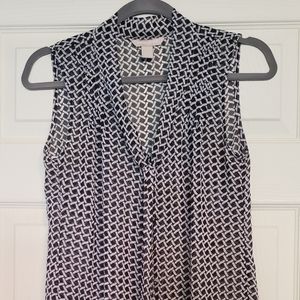 EUC Banana Republic Sheer Sleeveless V-neck Top